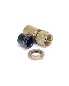 F PLUG SEALED RG6  QUAD CONNECTOR & BACKNUT