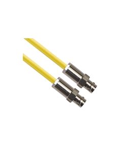 CJ70-7 TRB Jack 3-Lug Female to CJ70-7 TRB Jack 3-Lug Female 75 Ohm TRC-75-2 Triaxial cable Yellow jacket 12-inch Triax Cable Assembly