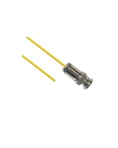 TRB Plug 3-Slot Male to Blunt 75 Ohm 0.189" O.D. Triaxial cable Yellow jacket 12-inch Cable Assembly