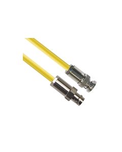 PL75-7 TRB Plug 3-Slot Male to CJ70-7 TRB Jack 3-Lug Female 50 Ohm TRC-50-2 Triaxial cable Yellow jacket 12-inch Triax Cable Assembly