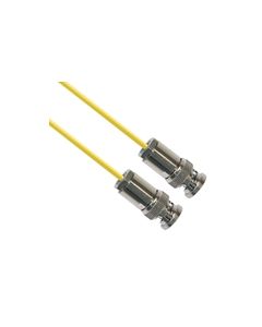 TRB 3-Slot Plug to TRB 3-Slot Plug 50 Ohm 0.156 O.D. Yellow jacket 12-inch Triax Cable