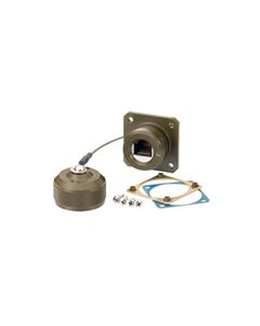 Ruggedized Flange Mount, Zinc-Nickel finish with Grounding Shield, Mounting Hardware and Dust