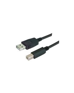 LSZH USB Cable Assembly, Latching A / Standard B 0.3m