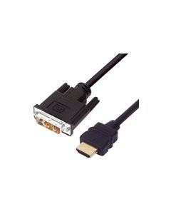 Premium DVI to HDMI Cable Assembly, HDMI-M/DVI-D Single Link-M 3.0M