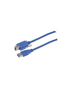 USB 3.0 Cable, Type B/A with Thumbscrew Hardware 0.5M