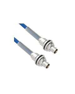 Halogen Free Cable Assembly TRB Insulated Bulk Head 3-Lug Cable Jack to Jack with Bend Relief MIL-STD-1553 .242" O.D. -30C +80C 78 Ohm Twinaxial Shielded twisted pair 20'