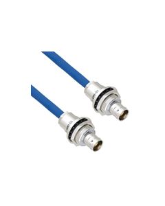 Halogen Free Cable Assembly TRB Insulated Bulk Head Jack 3-Lug  Cable Jack to Jack MIL-STD-1553 .242" O.D. -30C +80C 78 Ohm Twinaxial Shielded twisted pair 3'