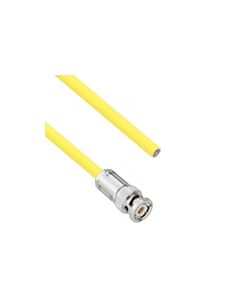 Halogen Free Cable Assembly TRB 3-Slot Plug to Blunt .245" O.D. -30C +80C 50 Ohm Triaxial Yellow 3'