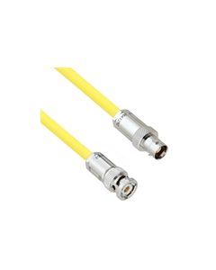 Halogen Free Cable Assembly TRB 3-Slot Plug to 3-Lug Cable Jack .245" O.D. -30C +80C 50 Ohm Triaxial Yellow 3'