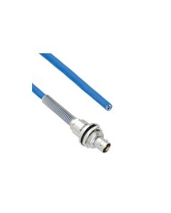 Plenum Cable Assembly TRB Insulated Bulk Head 3-Lug Cable Jack with Bend Relief to Blunt MIL-STD-1553 .242" O.D. +125C 124 Ohm Twinaxial Shielded twisted pair 1'