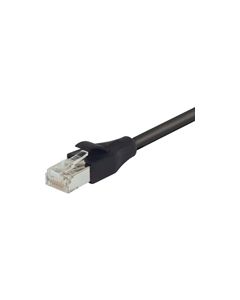 LSZH Shielded Category 6a Cable, RJ45 / RJ45, 26AWG Stranded, Black, 15.0ft