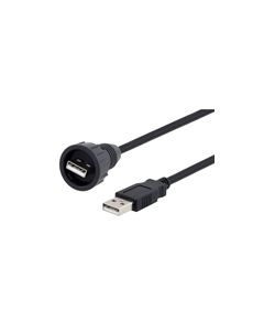 Waterproof USB Type A/A Cable Assembly 1M