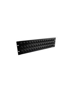 5.25"x19" (3U) 48 Port Category 6a Feed-Thru Coupler panel