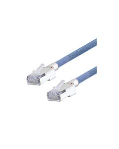 Category 5e Slim Aerospace Ethernet Cable High-Temp SF/UTP FEP Blue RJ45, 15.0ft