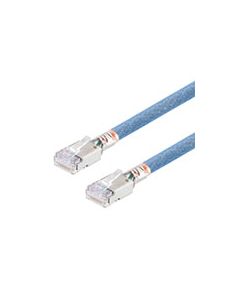 Category 6a Aerospace Ethernet Cable High-Temp SF/UTP FEP Blue RJ45, 10.0ft